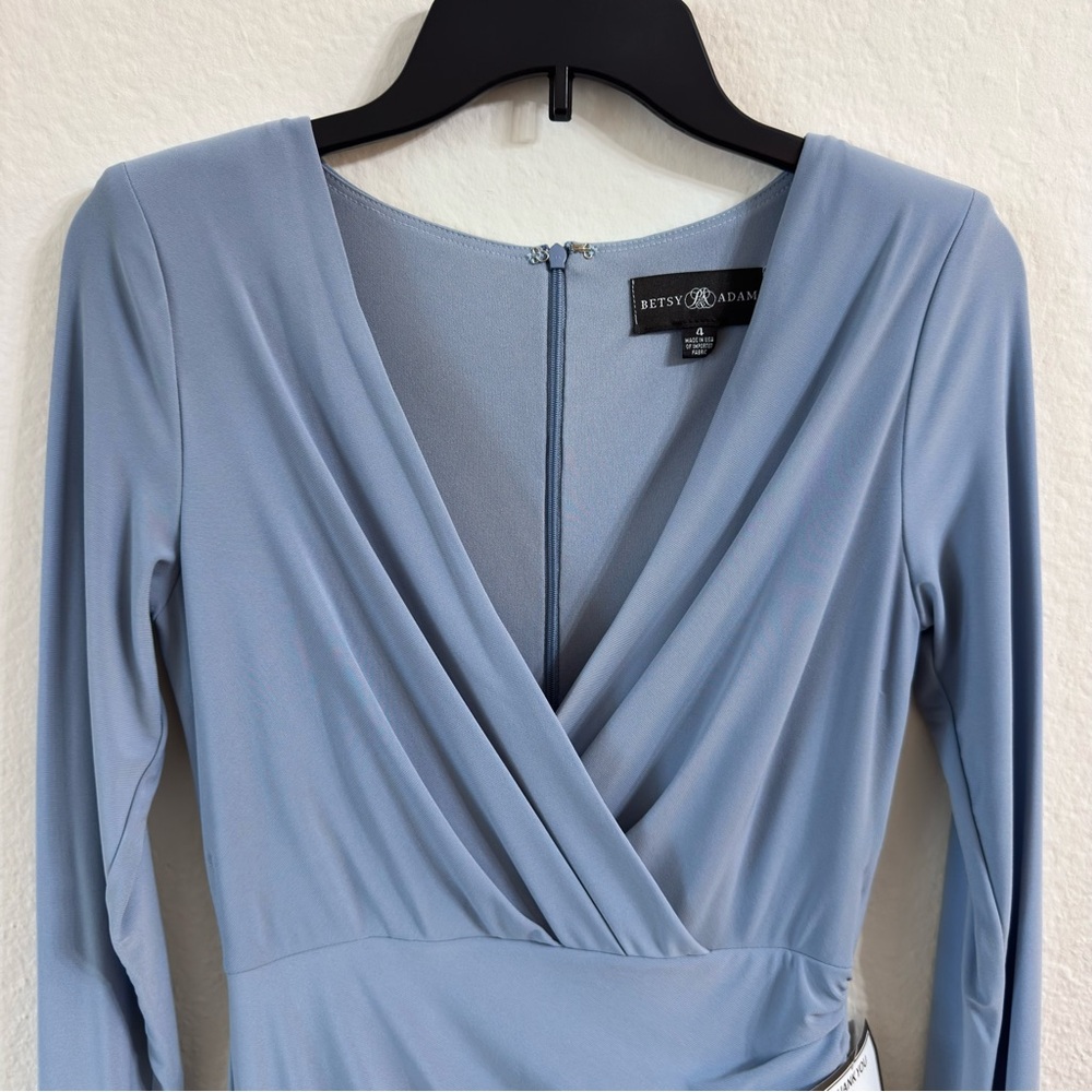 Betsy & Adam Long Blue Dress – Size 4 – New - Picture 8 of 10